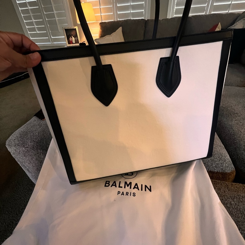 Balmain tote bad black and white brand new with tags and dust bag